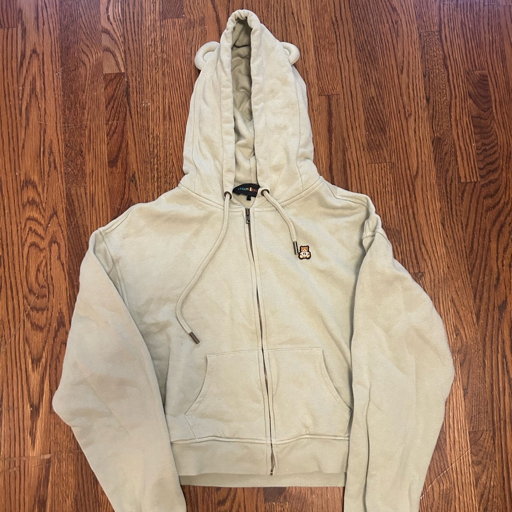 TEDDY FRESH Women’s Classic Bear Ear Zip Hoodie